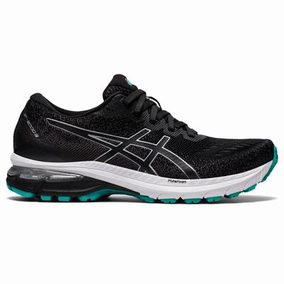 Asics Gt-2000 9 Knit - Naisten Juoksukengät - Mustat/Hopea